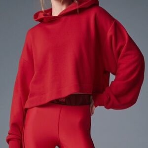 ALO Yoga Red Hoodie Jacket